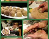 A picture of step 2 of AMIEs Fried ZUCCHINI Balls.