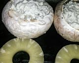 A picture of step 3 of Sig's Blue Cheese and Pineapple Mushroom Cup.