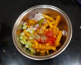 A picture of step 2 of Kurkure Chhat.