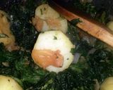 A picture of step 2 of sig's Saag Aloo (spinach and potatoes).