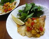 A picture of step 5 of Pan Fried White Fish with Colorful Sauce.