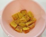 A picture of step 1 of Juicy & Creamy Baked Apple Bread Pudding.