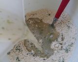 A picture of step 3 of Vickys Herb & Chickpea 'Fries' with Garlic & Avocado Aioli, Gluten, Dairy, Egg, Soy & Nut-Free.
