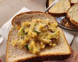 A picture of step 2 of Grilled Bread Sandwich with Garlic Herb Butter.
