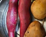 A picture of step 1 of Ratale chey cutlet (sweet potato tikki).