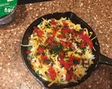 A picture of step 9 of Skillet Pizza with Crab for one.