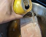 A picture of step 2 of Christmas Honey glazed cider ham.