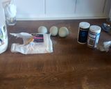 A picture of step 1 of 3 egg and cheese omelette.