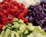 Szivárványos vegán quinoa recept fázis 1 fotója