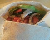 A picture of step 5 of Olive oil and vinegar chicken salad pitas.