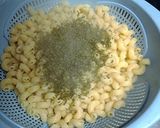 A picture of step 1 of chicken ground sirloin and pasta.
