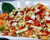 Фото кроку 6 до Салат из куриной грудки и свежими овощами.