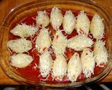 A picture of step 8 of taisen's cheese stuffed shells.