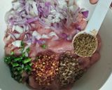 A picture of step 3 of Seekh kabab.