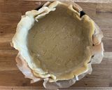 A picture of step 4 of Farro, Chocolate, and Apricot Pastiera.