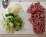 A picture of step 1 of Tofu with minced beef (chinese style).