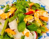 Hình bước làm 5 của món Gỏi rau tiến vua tôm thịt