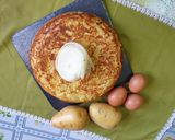 Foto del paso 5 de la receta Tortilla de patatas con calabacín y queso de cabra