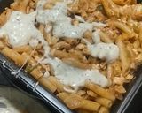 A picture of step 7 of Baked Chicken cheese pasta.