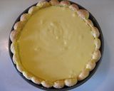 A picture of step 27 of Peach Bavarois Charlotte Cake.