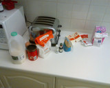 A picture of step 1 of Oreo chocolate cake.