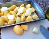 A picture of step 2 of Baked Spanish Chorizo with potatoes.