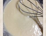 A picture of step 4 of Silken Tofu Pound Cake with 'Kuromame' Cooked Black Soybeans.