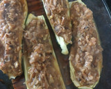 Foto del paso 3 de la receta: Calabacín relleno de boloñesa vegetal
