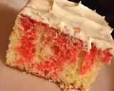 A picture of step 3 of Strawberry jello poke cake .