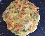 A picture of step 5 of Oats chilla.