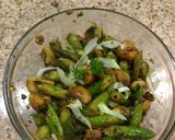A picture of step 8 of Garlicky Asparagus and Mushroom Stirfry.