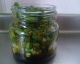 A picture of step 5 of Soy Sauce Marinated Ramps and Kombu.