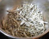 A picture of step 1 of Tazukuri (Dried Simmered Sardines) for Osechi.