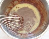 A picture of step 5 of Chocolate Financiers.