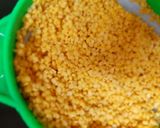 A picture of step 2 of Moong Dal Halwa.