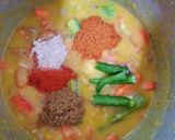 A picture of step 3 of South indian Sambar meal.