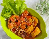 Foto langkah ke 8 dari resep Udang Cumi Saos Padang Sedap Mantap.