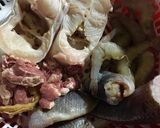 Hình bước làm 1 của món Mắm kho bình dân