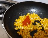 A picture of step 4 of Mall PVR style spicy corn black salt butter masala.