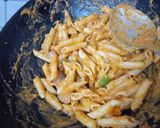 A picture of step 3 of Italian style pasta.