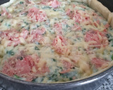 Foto del paso 6 de la receta: 🍽 🌿 Tarta con espinaca en salsa blanca, champiñones y jamón