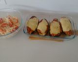Foto del paso 6 de la receta: Berenjenas rellenas con pollo
