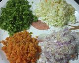 A picture of step 1 of Veg Manchow soup.