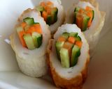 A picture of step 3 of Cucumber & Carrot Stuffed Chikuwa for your Charaben.