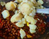 A picture of step 3 of Aloo chana kar sabji.