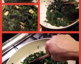 A picture of step 2 of AMIEs SAUTEED SPINACH with GARLIC.