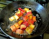 A picture of step 3 of Rhubarb, Strawberry and Walnut Salad with Balsamic Vinaigrette .
