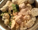 A picture of step 1 of sunshine 's cheesy cauliflower soup bowl.