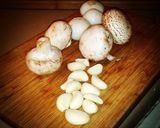 A picture of step 2 of Steak and Mushroom reduction sauce.