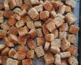 A picture of step 2 of Plain Simple Croutons.